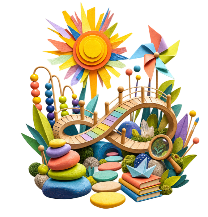 CREATIVE THINKING SUMMER CAMP handcrafted illustration